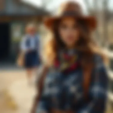 Contemporary country outfit featuring modern touches