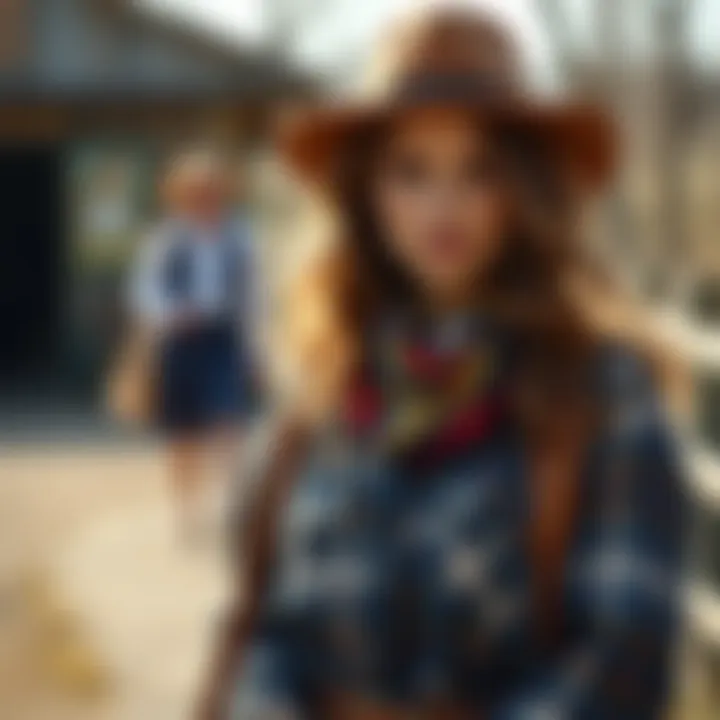 Contemporary country outfit featuring modern touches