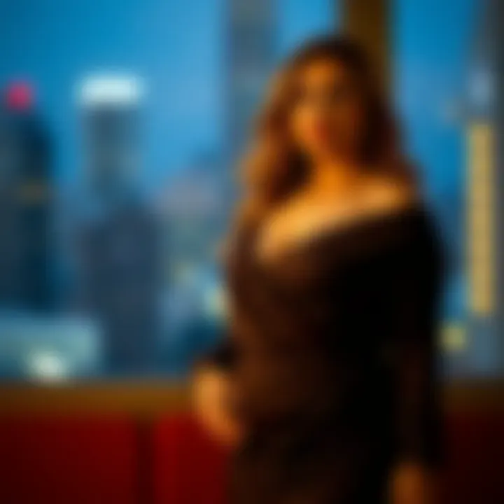 Stylish plus size evening top with sophisticated draping