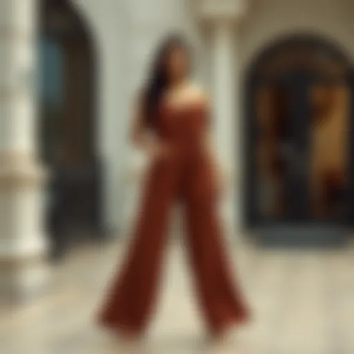 Elegant design showcasing harem pants jumpsuits