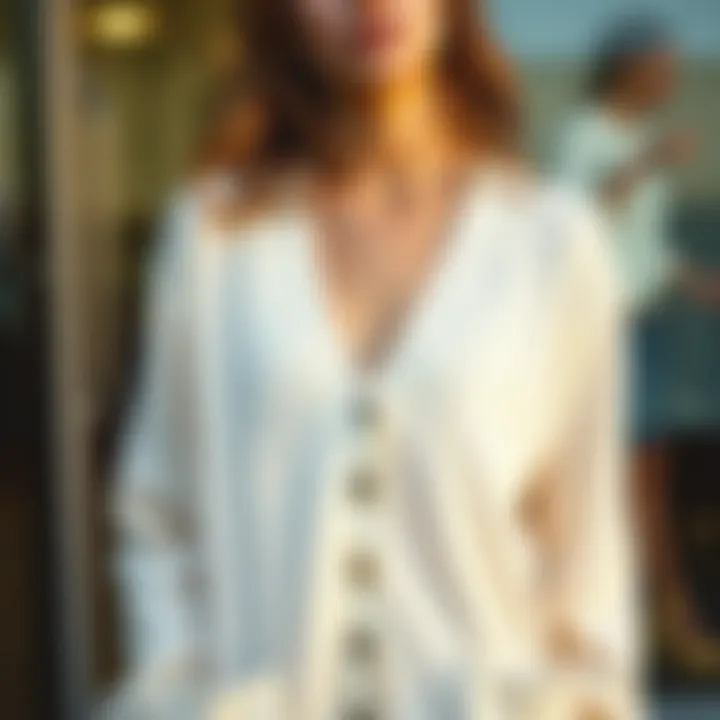 Contemporary Chic: Stylish Cardigan with Unique Pockets Stylish contemporary cardigan with unique pocket design