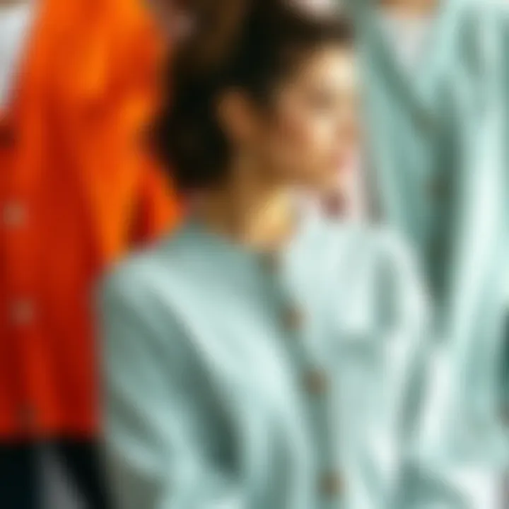 Colorful Styles: A Spectrum of Cardigans with Pockets Colorful array of cardigans highlighting various styles