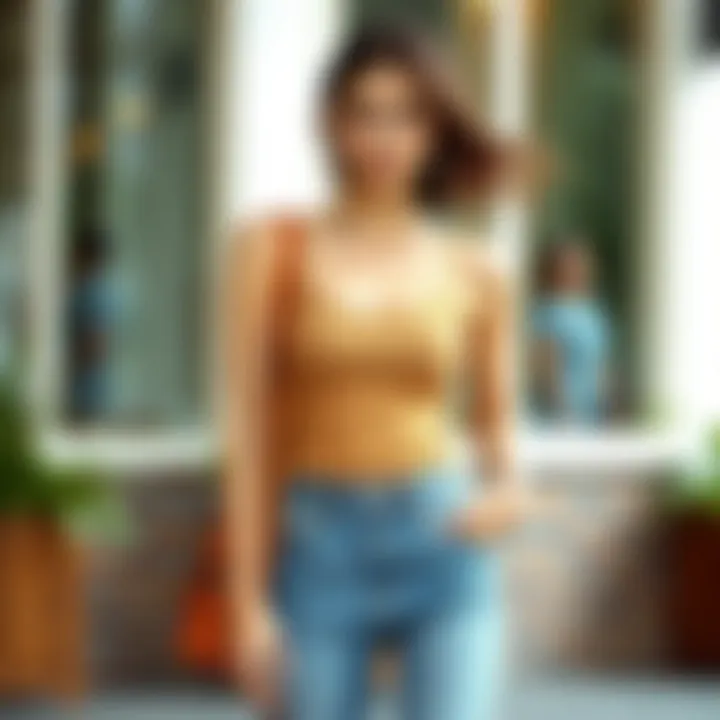 Chic Outfit Combinations with Tank Tops Fashionable outfit combinations featuring thin strap tank tops