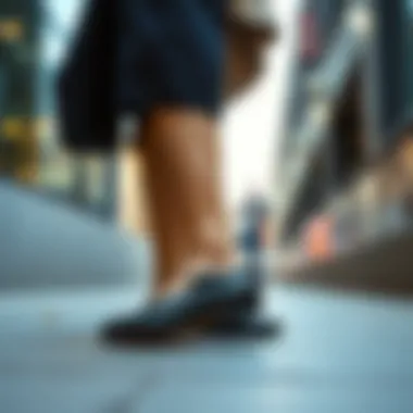 Fashionable Integration of Flats in Everyday Wear Stylish woman wearing fancy flats paired with chic outfit