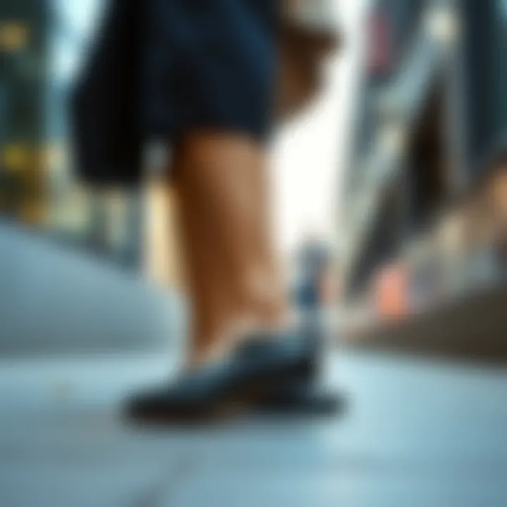 Fashionable Integration of Flats in Everyday Wear Stylish woman wearing fancy flats paired with chic outfit