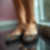 Sophisticated Elegance in Footwear Elegant pair of fancy flats showcasing intricate design