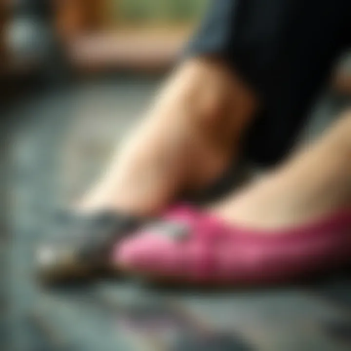 Intricate Details of Fancy Flats Close-up of fancy flats highlighting unique detailing