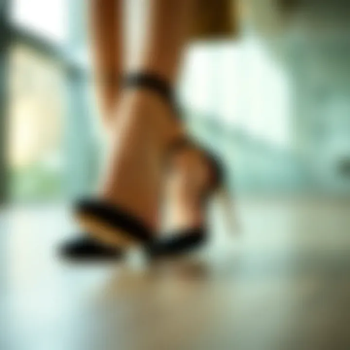 Fashionable high heels paired with stylish outfits