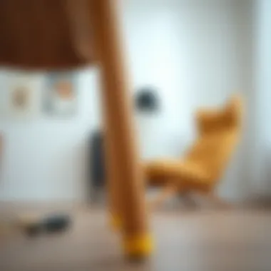 Installation of felt protectors on chair legs