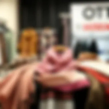 Stylish Seasonal Scarf Collection Seasonal scarf collection on a stylish display