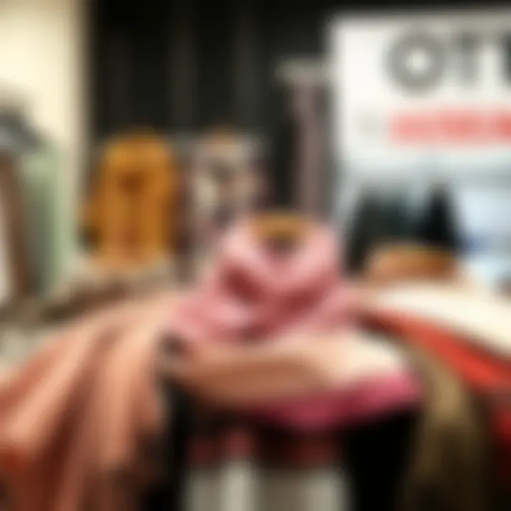 Stylish Seasonal Scarf Collection Seasonal scarf collection on a stylish display