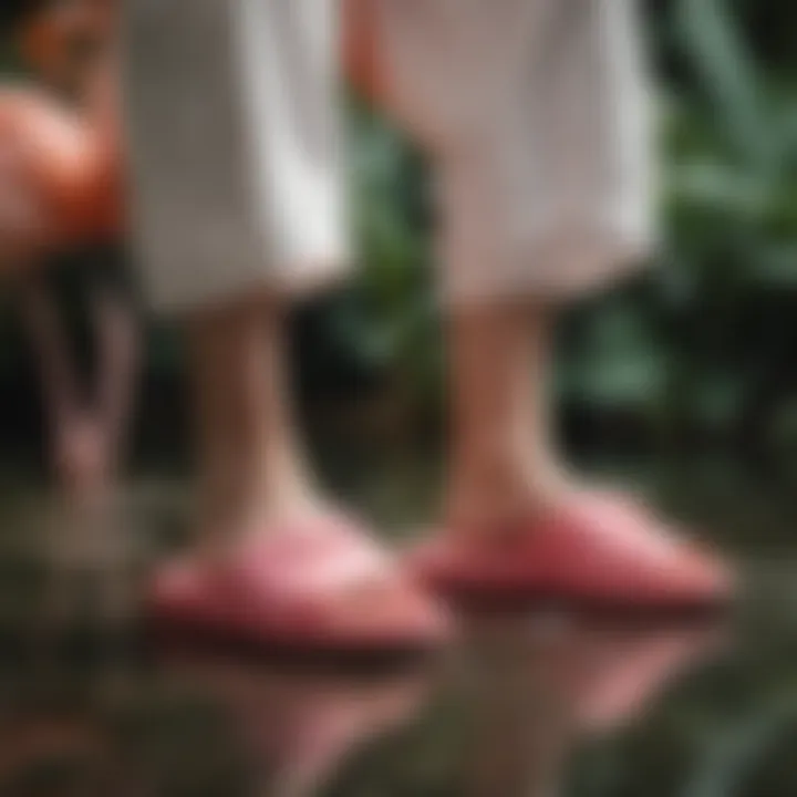 Eco-friendly materials used in flamingo slippers