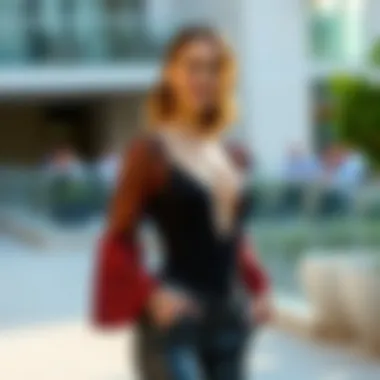 Different materials used in making flare sleeve bodysuits