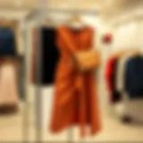 Chic Front Knot Skirt in Fashion Display Elegant front knot skirt displayed in a fashion boutique