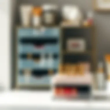 Practical Storage for Beauty Essentials Functional stackable units for beauty products