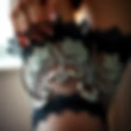 A close-up of intricate garter hook designs showcasing elegance