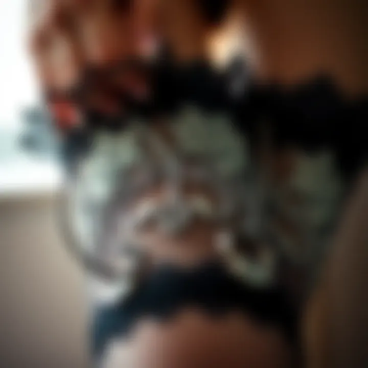 Intricacies of Garter Hook Designs A close-up of intricate garter hook designs showcasing elegance