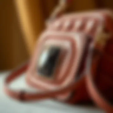 Premium Materials of the Georgie Gem Crossbody Close-up of the premium materials used in the Georgie Gem Crossbody.