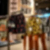A stylish display of graphic short shorts showcasing various designs and patterns