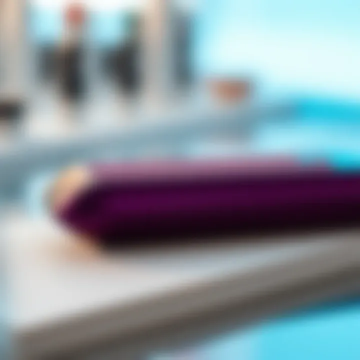 Premium Design of Hair Straightener Pad Close-up view of a premium hair straightener pad showcasing its texture and design