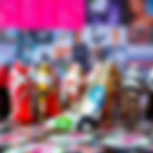 Diverse Designs of High Heel Stickers A vibrant array of high heel stickers showcasing various designs and patterns