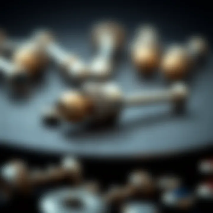 High-Quality Materials for Industrial Piercings A close-up view of high-quality materials used in industrial piercings