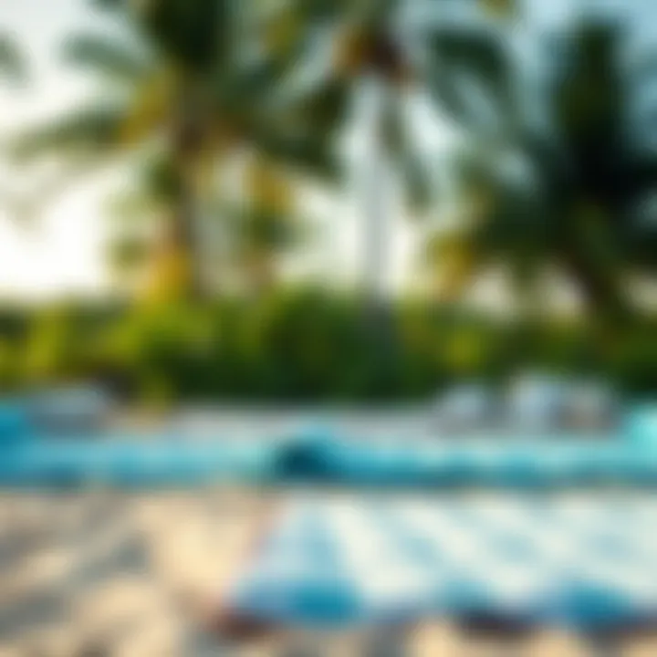 Eco-friendly inflatable beach mats in natural setting