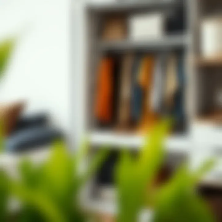 Creative arrangement of various clothes in organizers