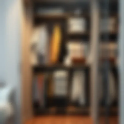 Stylish large clothes organizer in a modern wardrobe