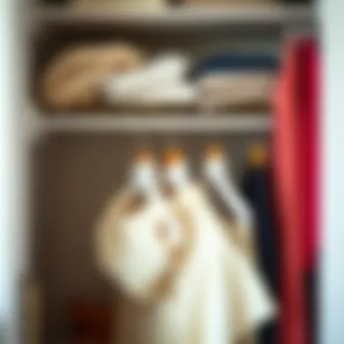 Maximizing Space with Clip Hangers Space-saving laundry clip hangers arranged in a compact space