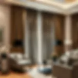 Luxurious leopard print blackout curtains in a modern living room