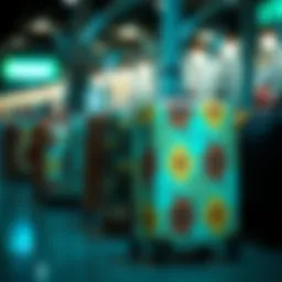 Stylish luggage cover showcasing vibrant patterns