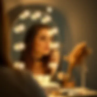 Innovative Makeup Mirror Design with Bulbs A stylish makeup mirror featuring unique bulb placements