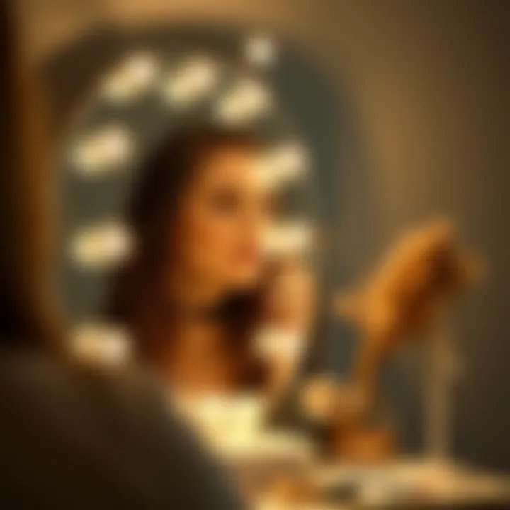 Innovative Makeup Mirror Design with Bulbs A stylish makeup mirror featuring unique bulb placements