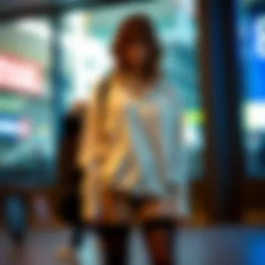 Contemporary Styling with Garter Stockings A stylish outfit featuring modern garter hook stockings