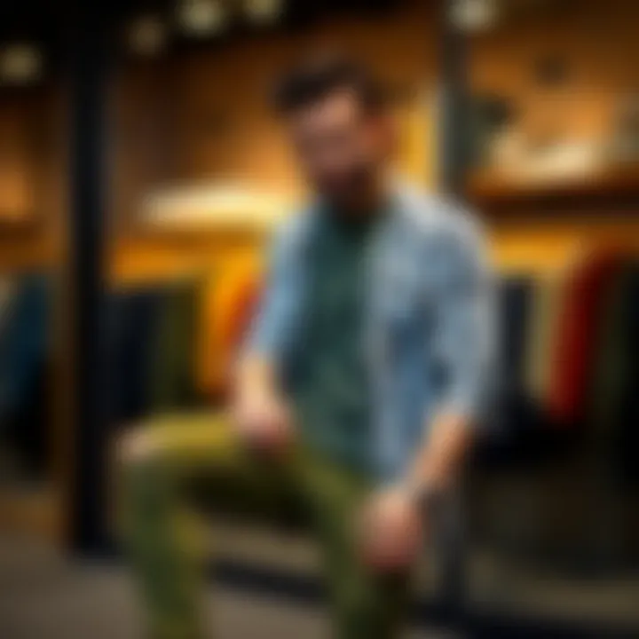 Stylish Olive Green Skinny Jeans Showcase Stylish presentation of olive green skinny jeans