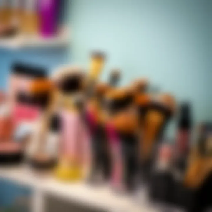 Organized makeup space with dust proof storage solutions