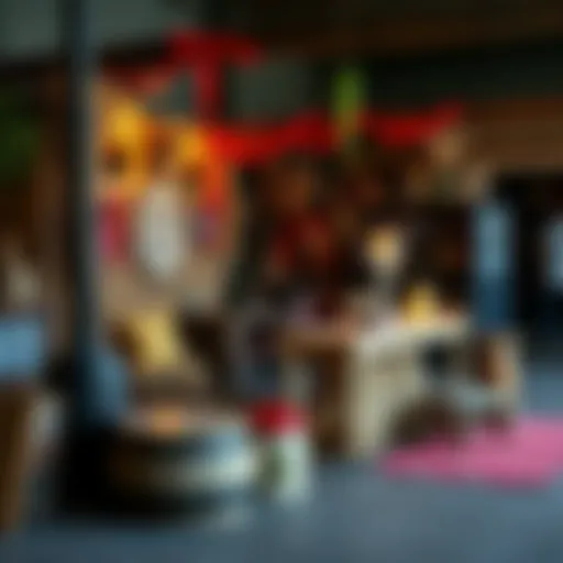 Rustic cowgirl decorations featuring hay bales and Western-themed decor