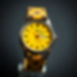 Close-up of the Pacman Timex watch showcasing its unique design.