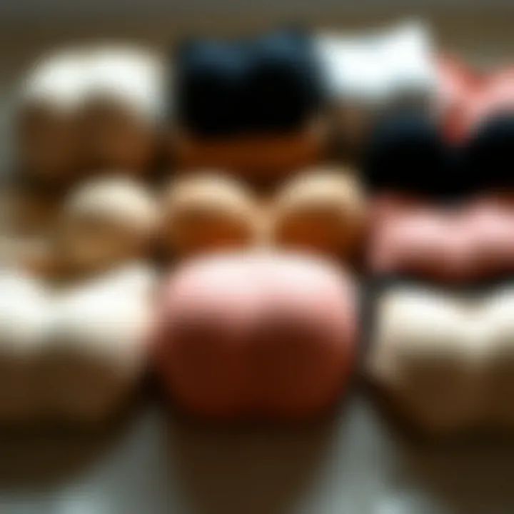 Diverse styles of padded butt shapers arranged artistically