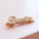Elegant personalized name barrette showcasing intricate design