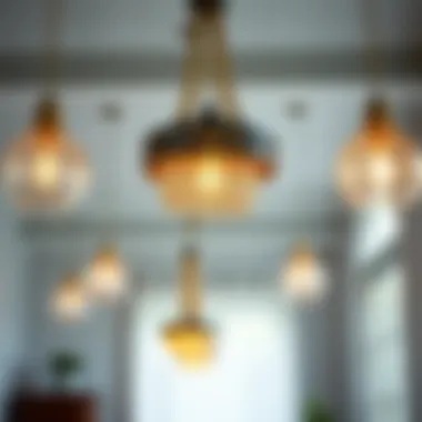 Diverse interior styles featuring pull cord chandeliers