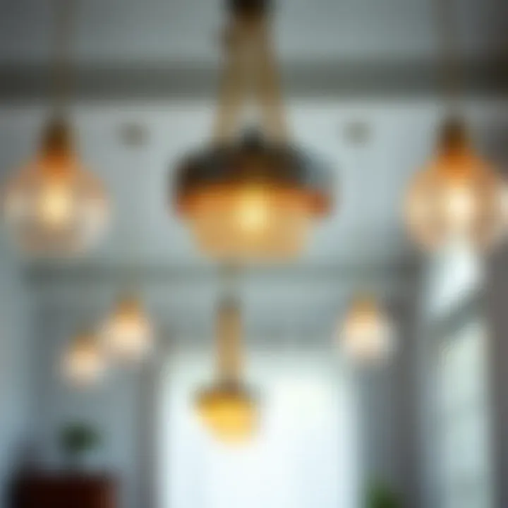 Diverse interior styles featuring pull cord chandeliers