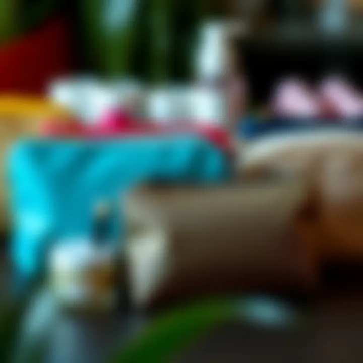 An array of eco-friendly makeup bags made from sustainable materials.