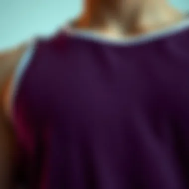 Fabric Texture of Ringer Tank Top Close-up of the fabric texture of a ringer tank top