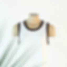 A stylish ringer tank top displayed on a minimalist background