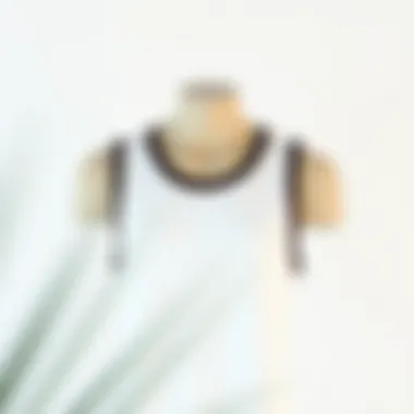 Stylish Ringer Tank Top A stylish ringer tank top displayed on a minimalist background