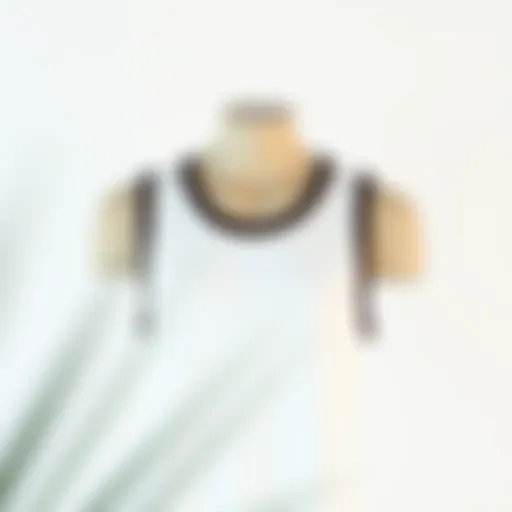 Stylish Ringer Tank Top A stylish ringer tank top displayed on a minimalist background