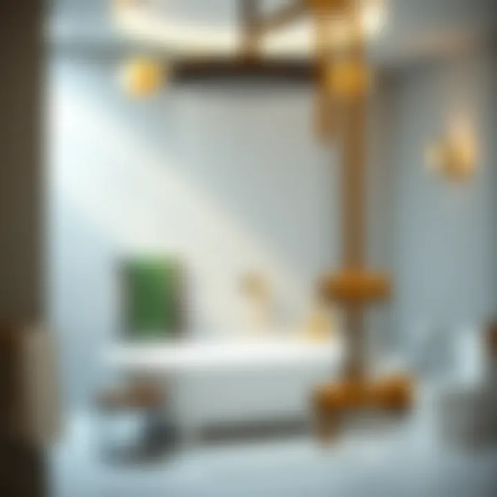 Aesthetic Appeal of Rust-Proof Shower Rings Stylish rust-proof shower rings in a luxurious bathroom setting