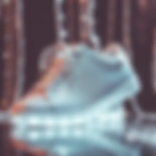 Luxurious silver glitter sneakers showcased against a shimmering backdrop